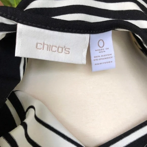 🎉Chicos Black & White Striped Maxi Tank Dress - Picture 5 of 6